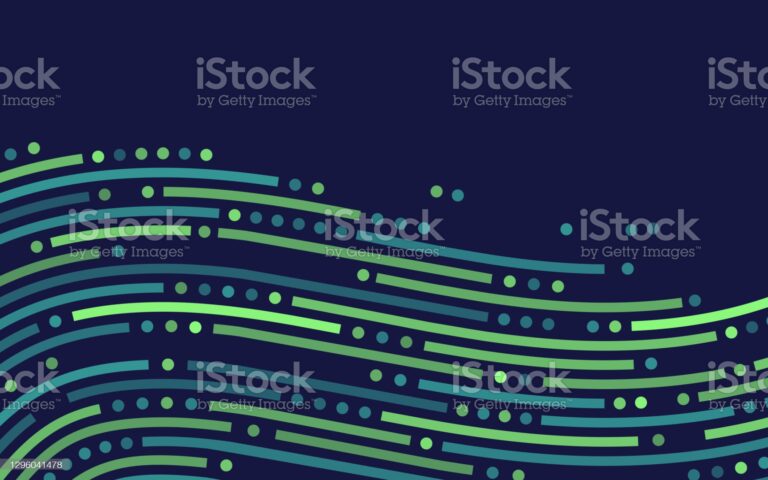 Abstract dash dot line background flow wave pattern.